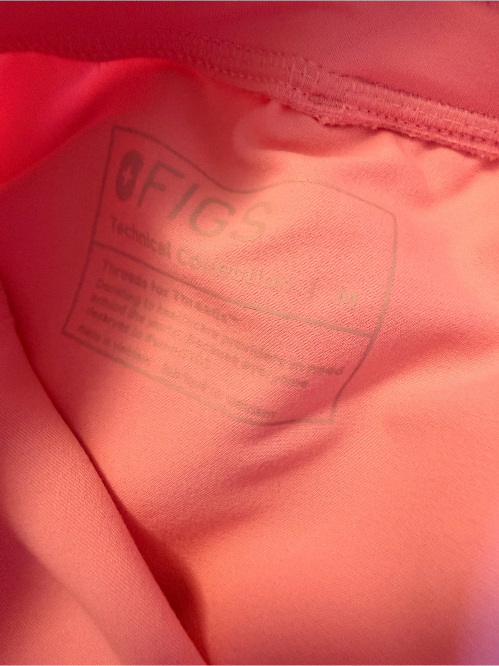 M Figs Pink V-Neck Scrub Top and pants - Picture 3 of 4